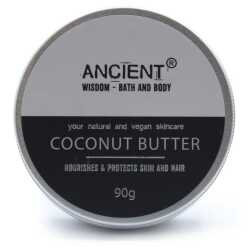 a round tin of coconut butter