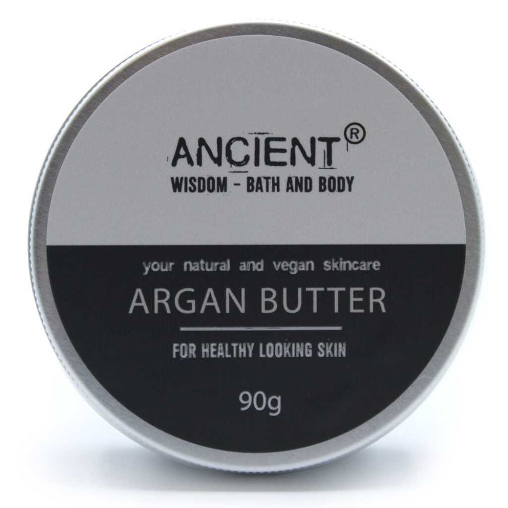 a round tin of argan butter