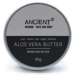 a round tin of aloe vera butter