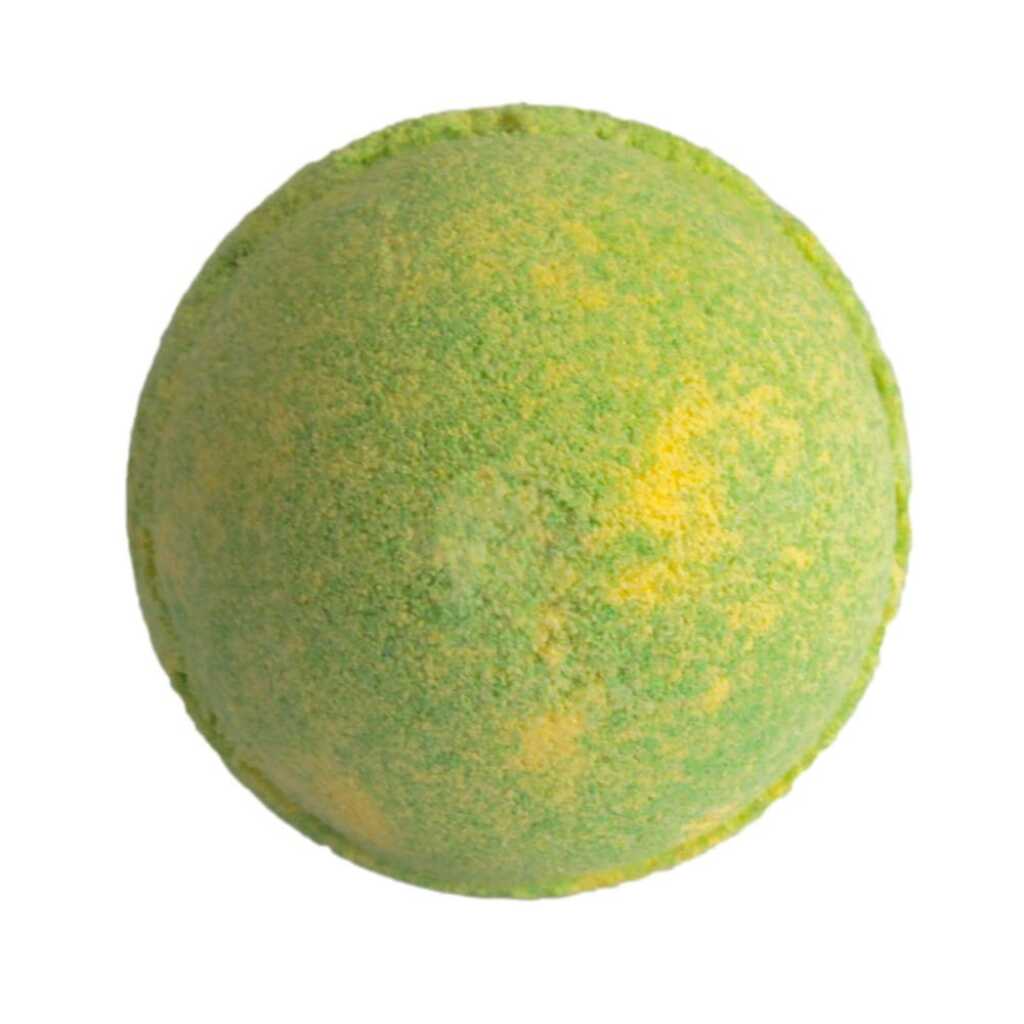 a green pear pina colada jumbo bath bomb