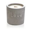 medium round concrete candle - purple and fig cassis