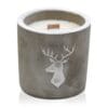 medium round concrete candle - whisky and woodsmoke