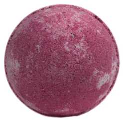 Fragranced with sweet, tart cherries, this red and pink bath bomb smells fruity and delicious.