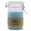 turquoise pure olive wax candle in a jar
