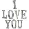 I LOVE YOU spelt out in white shabby chic letters