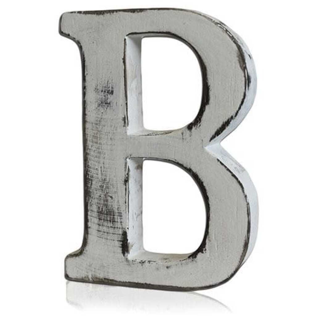 A as a white shabby chic letter