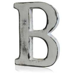 A as a white shabby chic letter