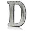 D as a white shabby chic letter