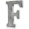 F as a white shabby chic letter
