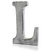 L as a white shabby chic letter