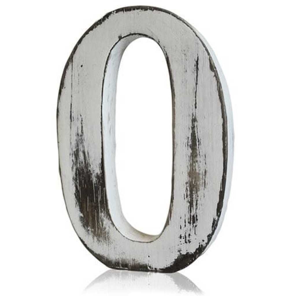 O as a white shabby chic letter