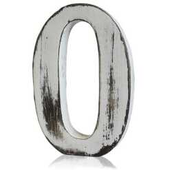 O as a white shabby chic letter