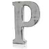 P as a white shabby chic letter