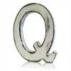 Q as a white shabby chic letter