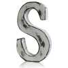 S as a white shabby chic letter