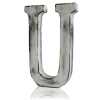 U as a white shabby chic letter