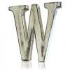 W as a white shabby chic letter