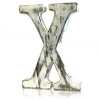 X as a white shabby chic letter