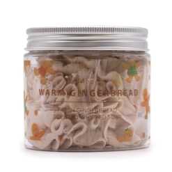 a jar of Warm Gingerbread whipped soap