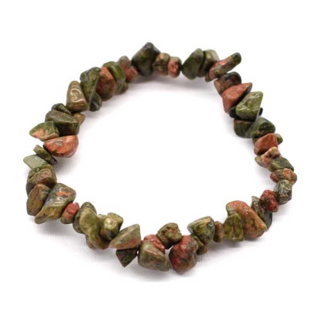 a green jasper chipstone bracelet