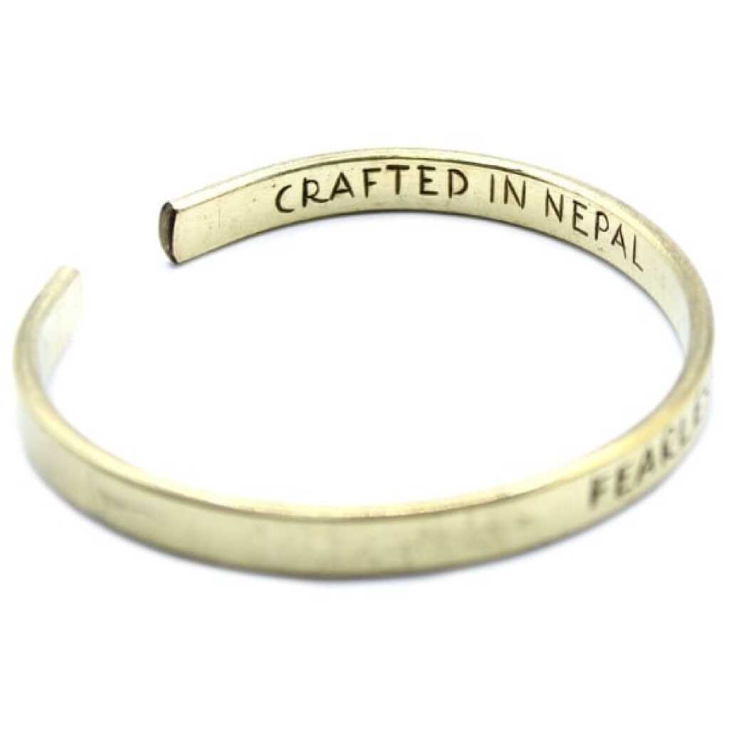 an inspiration bracelet made of brass