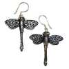 a pair of silver animal dragonfly earrings