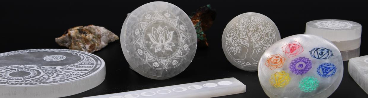 a collection of selenite products