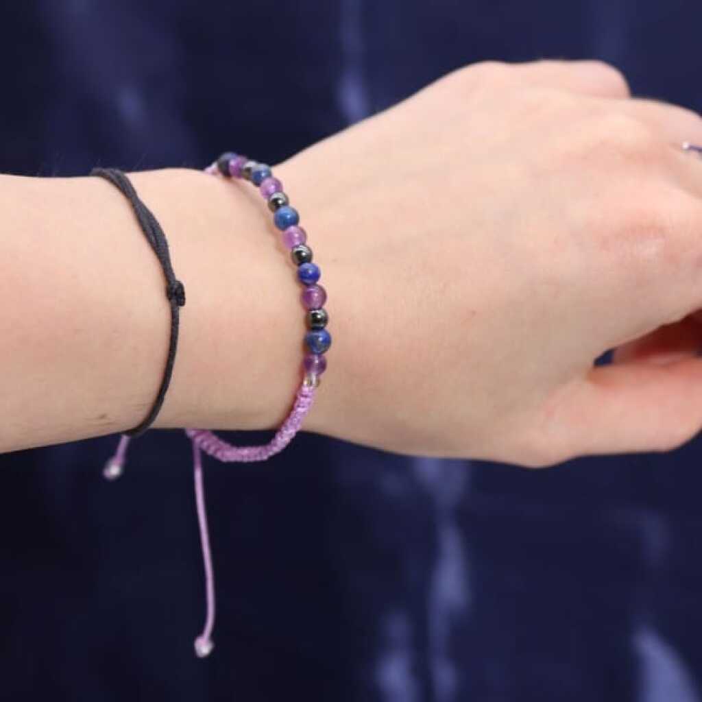 a zodiac gemstone bracelet - aquarius