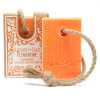 Agnes+Cat soap on a Rope with packaging - Clementine