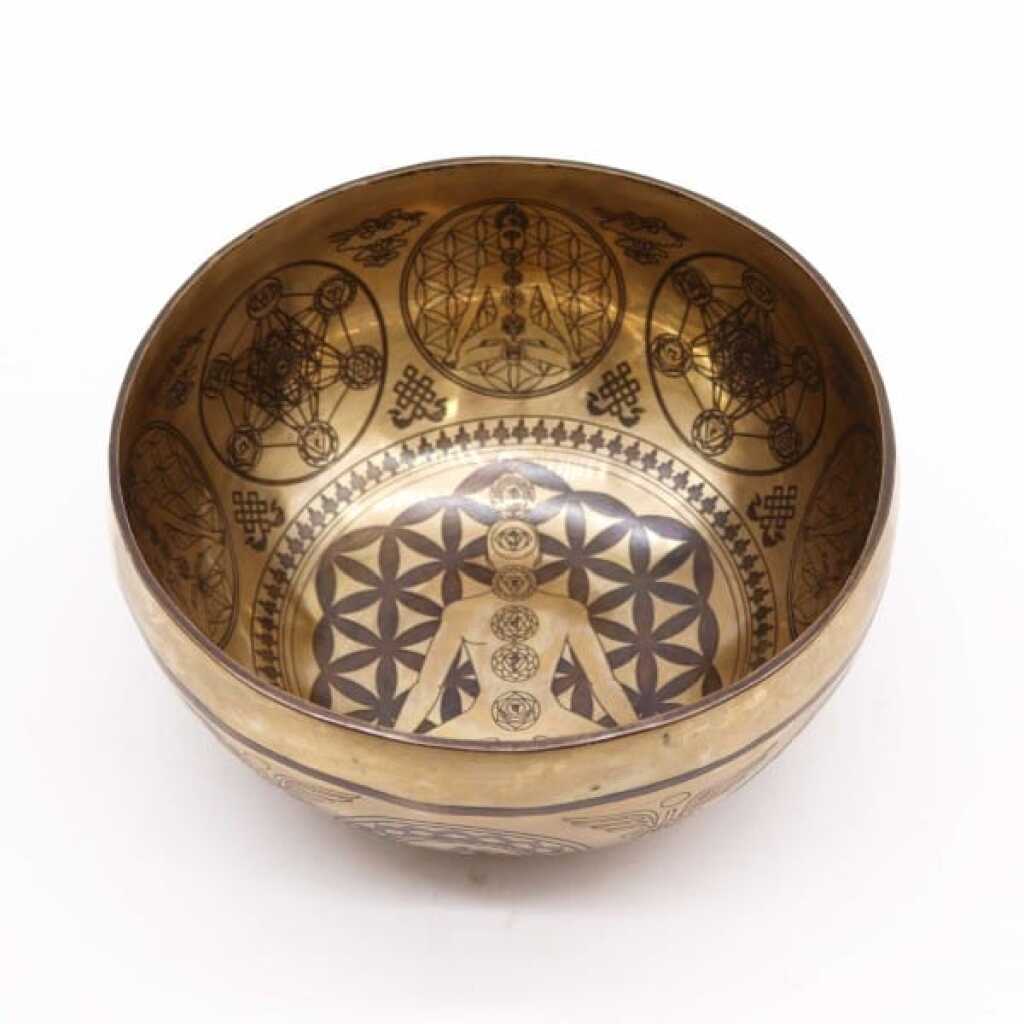 A 16cm Tibetan healing Engraved Singing Bowl
