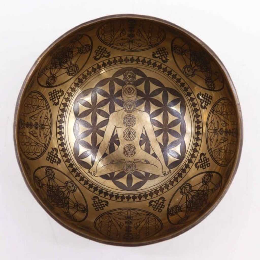A 16cm Tibetan healing Engraved Singing Bowl
