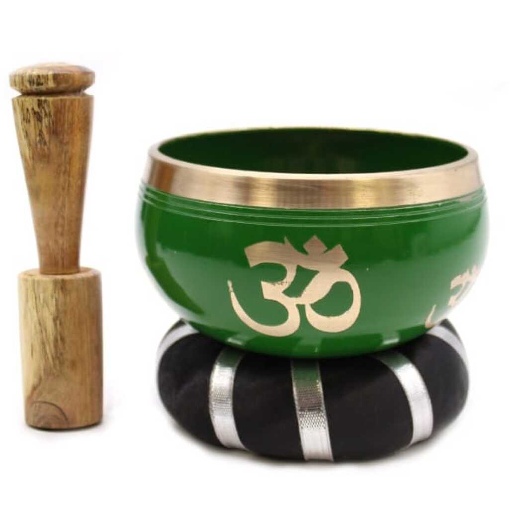 Tree of Life Singing Bowl Set in Green