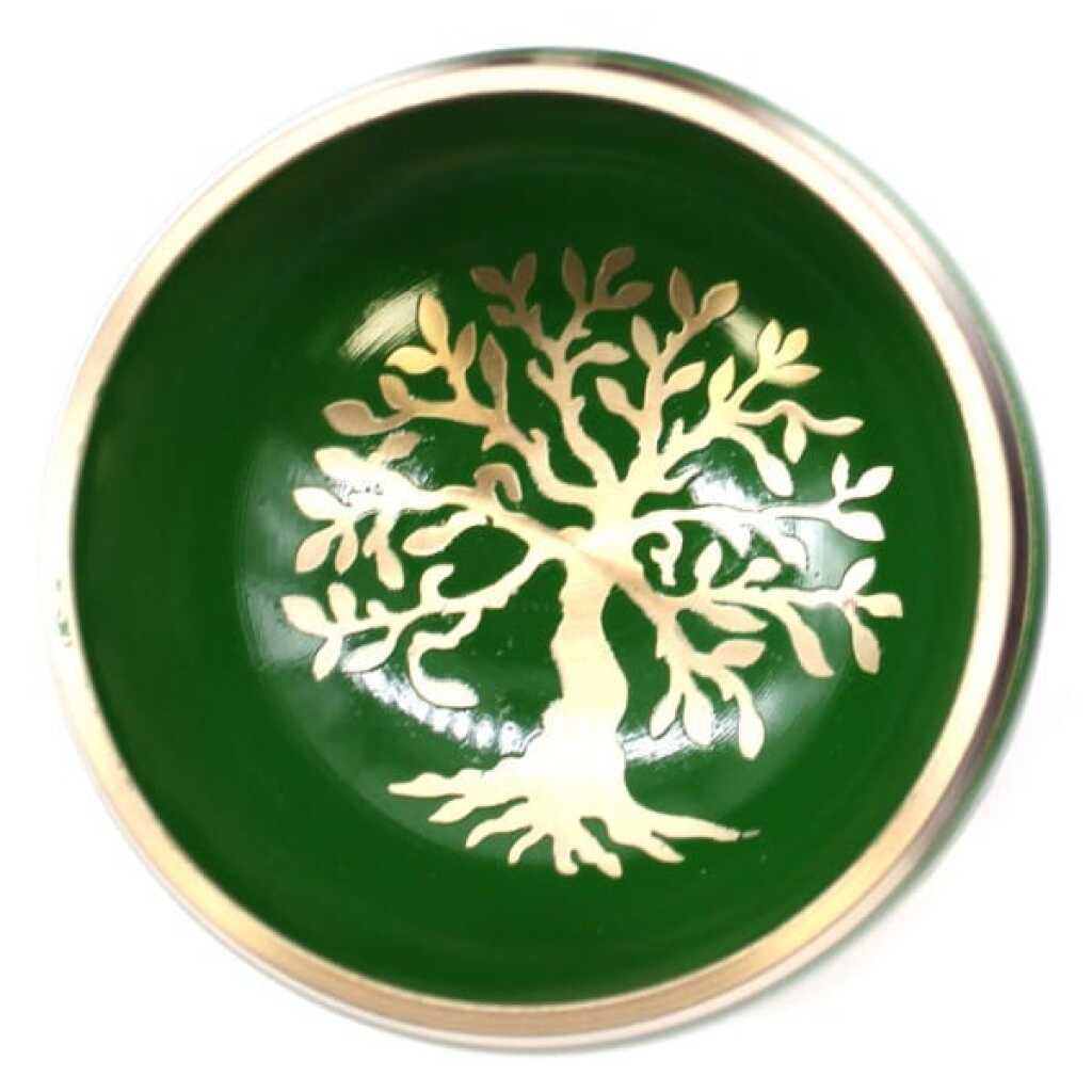 Tree of Life Singing Bowl in Green