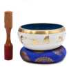 Yoga Moves Large Singing Bowl Set in white and blue