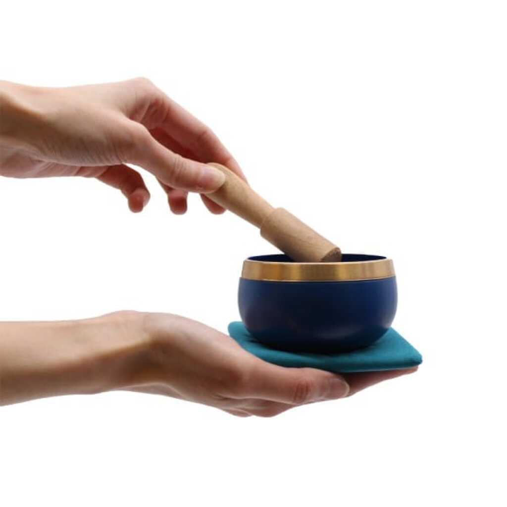 A Chakra Singing Bowl in use
