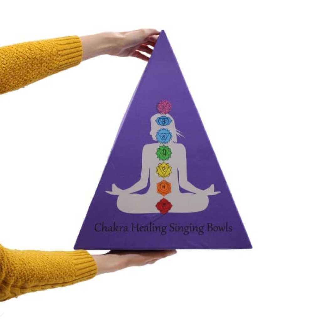 A Chakra Singing Bowl pyramid gift box