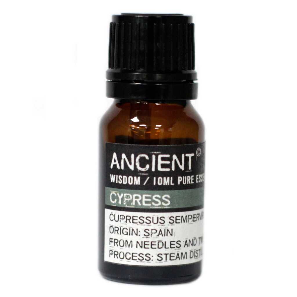 a 10ml essential oil bottle of cypress oil