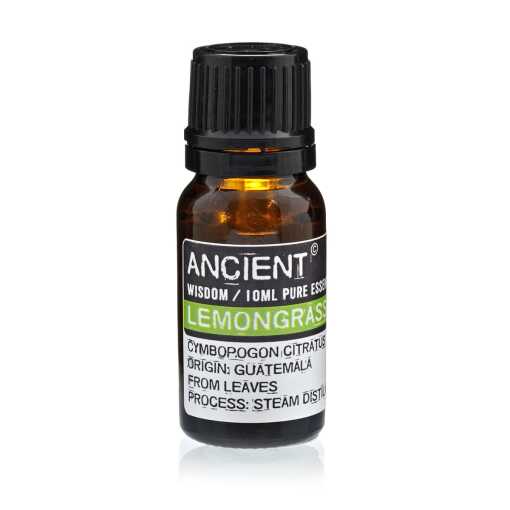 essential oil: a 10ml bottle of lemongrass oil