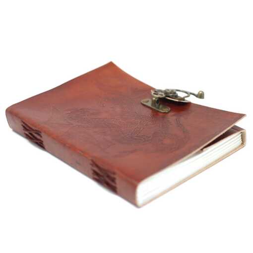 Leatherbound Dragon Notebook with clasp