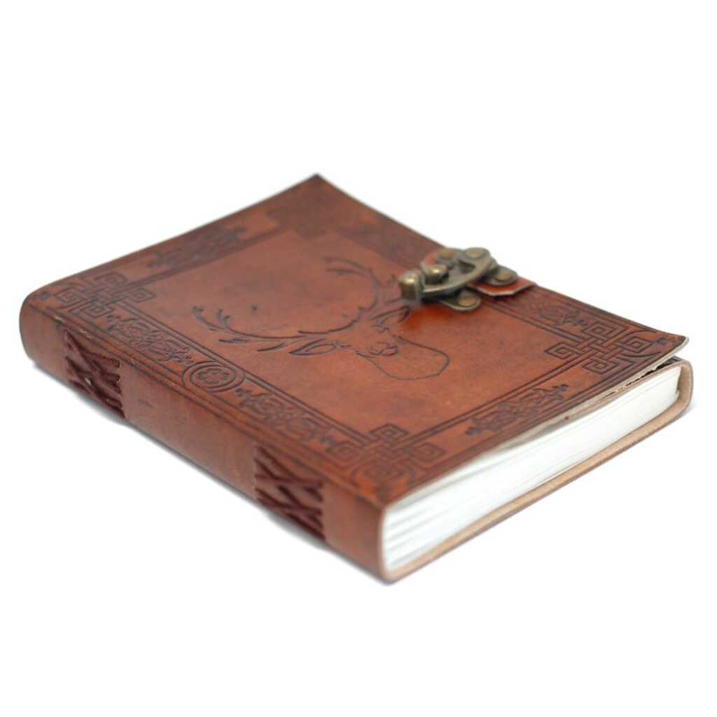 Leatherbound Stag Notebook with clasp