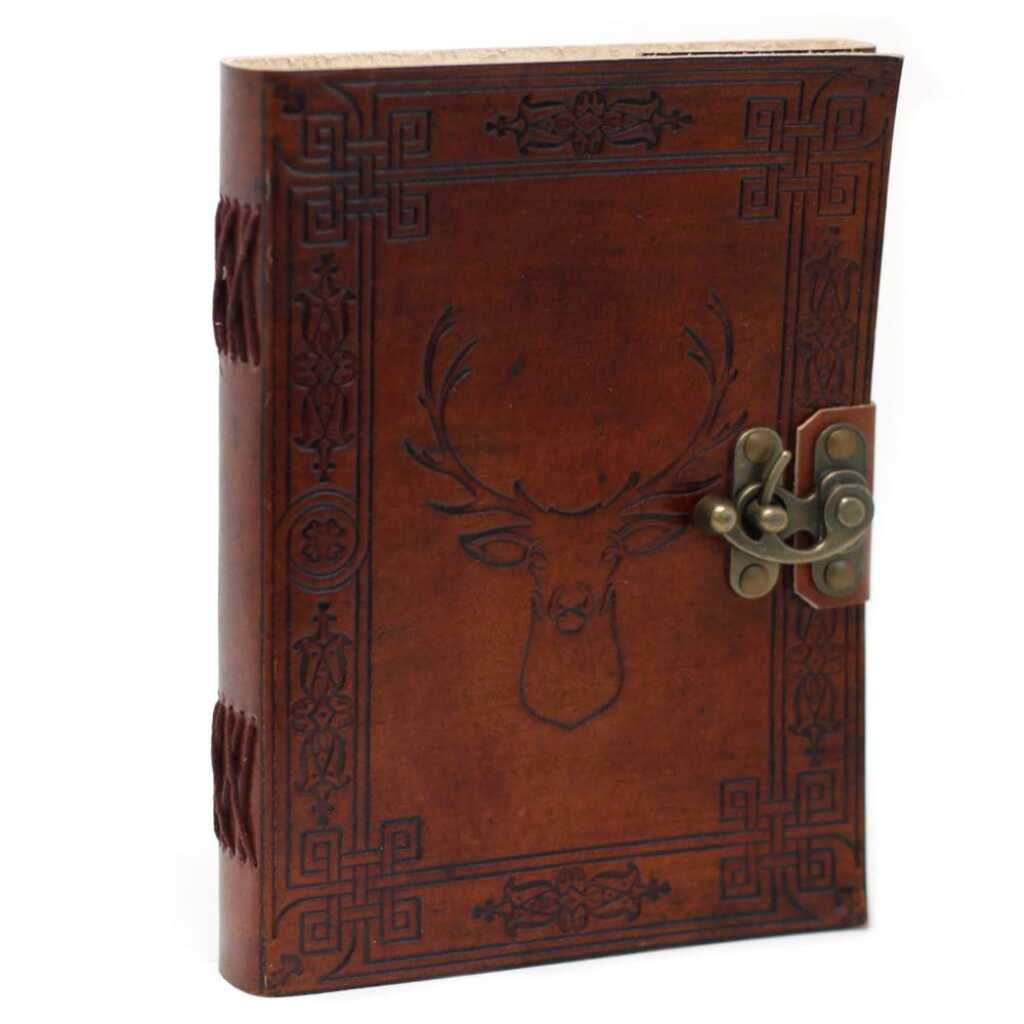 Leatherbound Stag Notebook with clasp