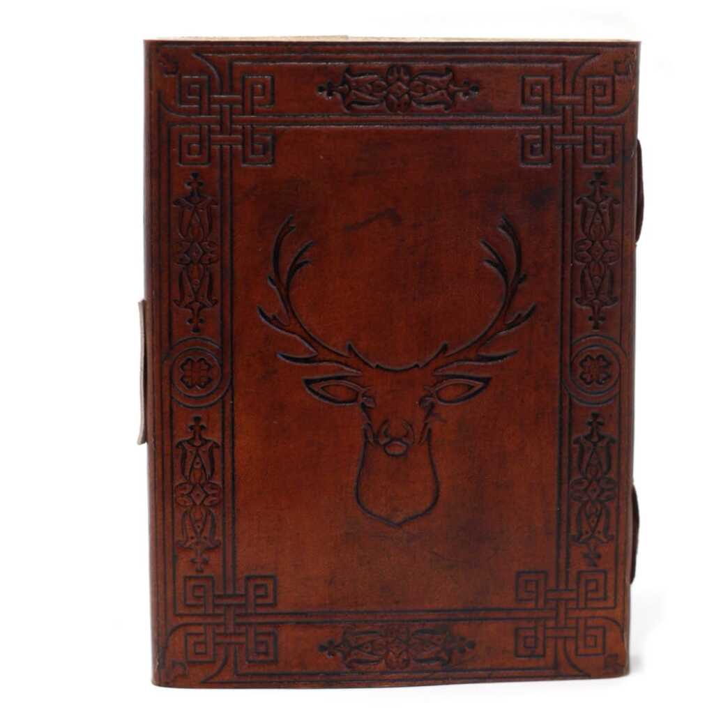 Leatherbound Stag Notebook with clasp