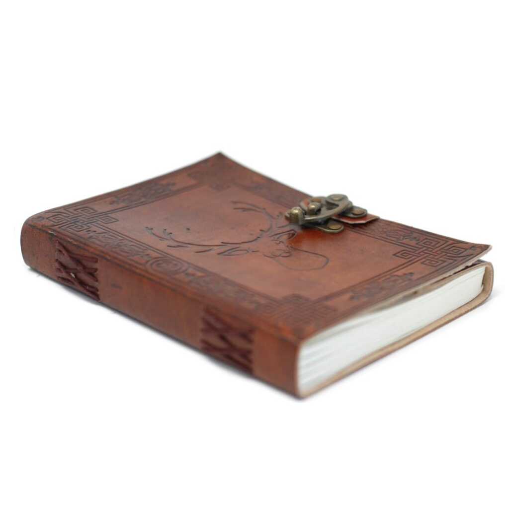 Leatherbound Stag Notebook with clasp