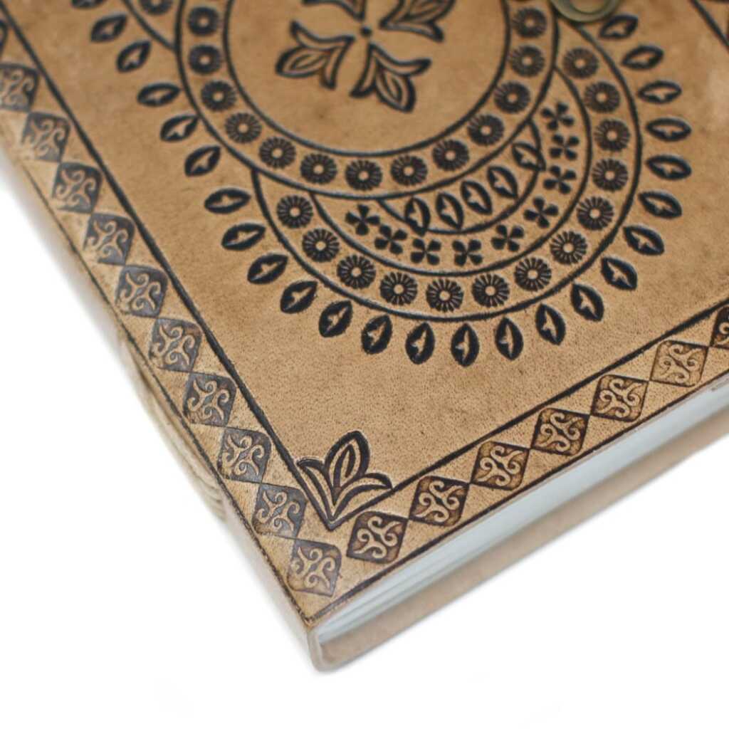 Leatherbound Mandala Notebook with clasp
