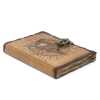 Leatherbound Pentangle and Skull Notebook with clasp