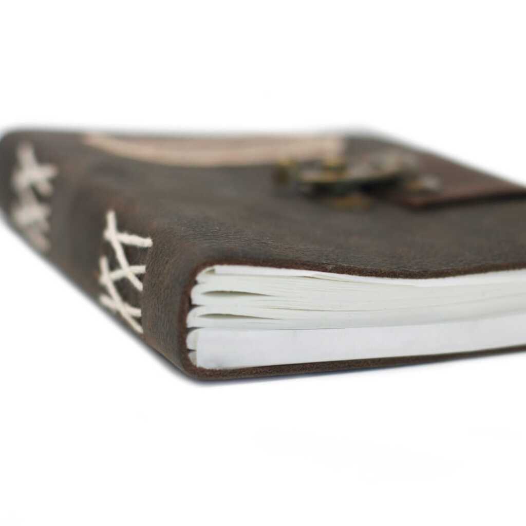Leatherbound Black Confessions Notebook with clasp