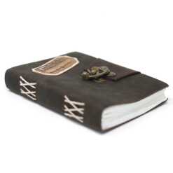 Leatherbound Black Confessions Notebook with clasp