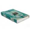 Leatherbound Green Peace Notebook with clasp