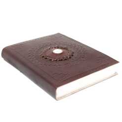 Leatherbound Moonstone Lined Notebook