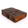 Oiled Leather Notebook with Key detail